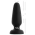 Black Velvets - silikon analplugg med sugkopp (svart) - L