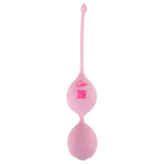 Cuties - dubbelkulig gummiklädd geishakula i silikon (rosa)
