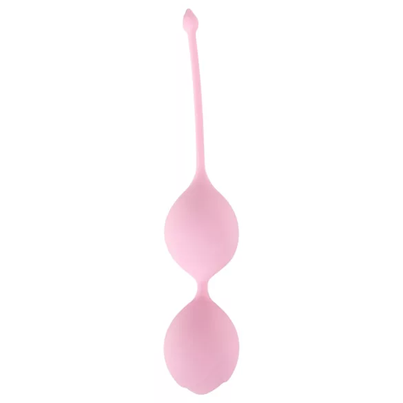 Cuties - dubbelkulig gummiklädd geishakula i silikon (rosa)