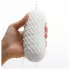TENGA 3Dx Flow - vågmönstrad masturbator (vit)