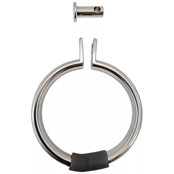 Fetish Collection - kompakt penisbur i stål med hänglås (silver)