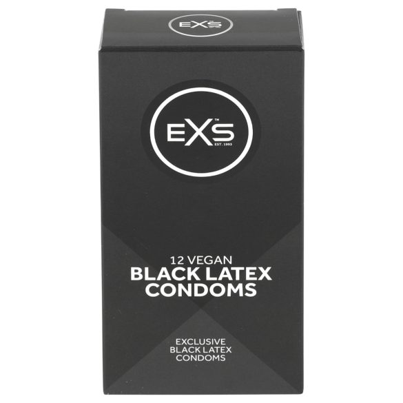 EXS Black - latexkondom - svart - 12 st