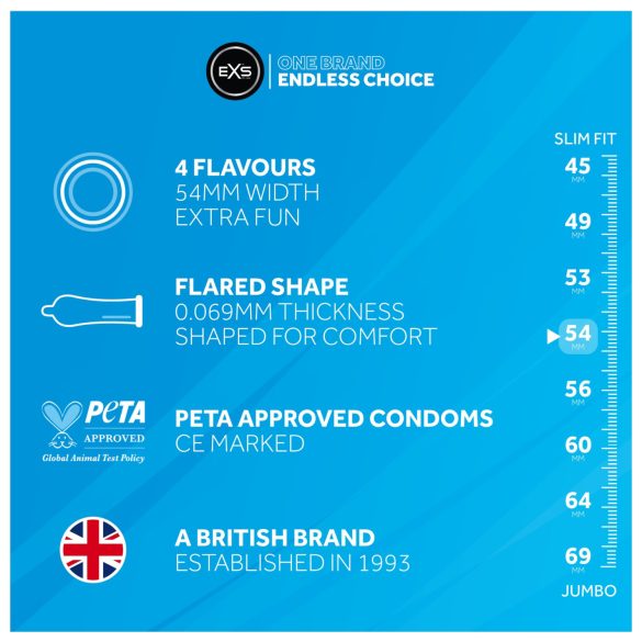 EXS - kondom - mixade smaker - 12 st