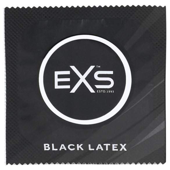 EXS Black - latexkondom - svart - 100 st