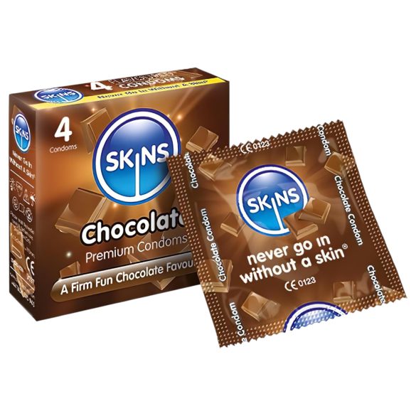 Skins - kondom - chokladsmak - 4 pack