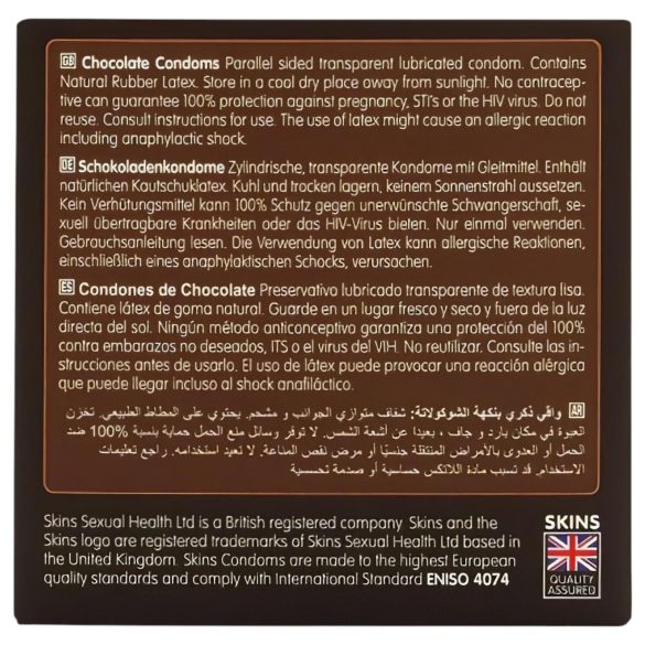 Skins - kondom - chokladsmak - 4 pack