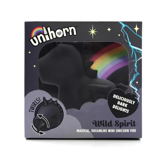 Unihorn Wild Spirit - uppladdningsbar klitorisvibrator - svart