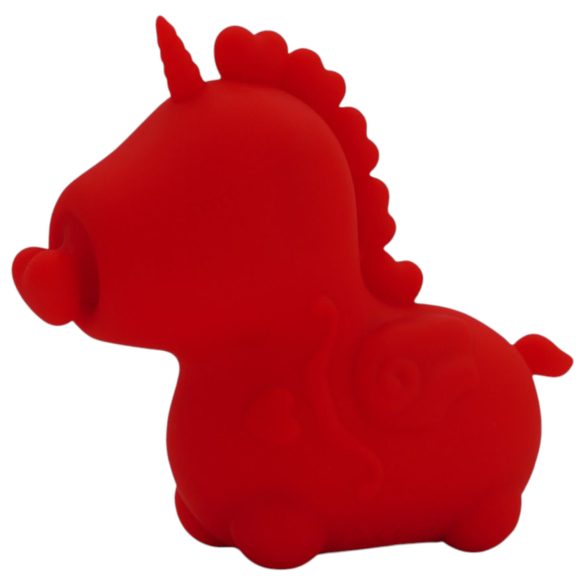 Unihorn Cupid's Beau - uppladdningsbar enhörningsklitorisstimulator (röd)