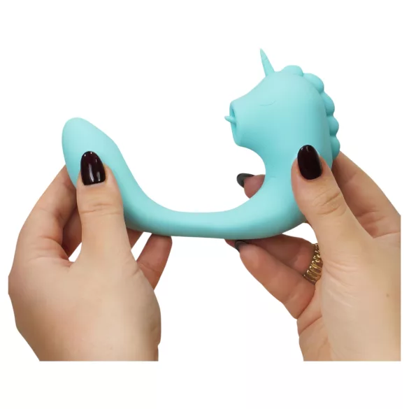 Unihorn C-Horse - G-punkts- och klitorisstimulerande vibrator (turkos)