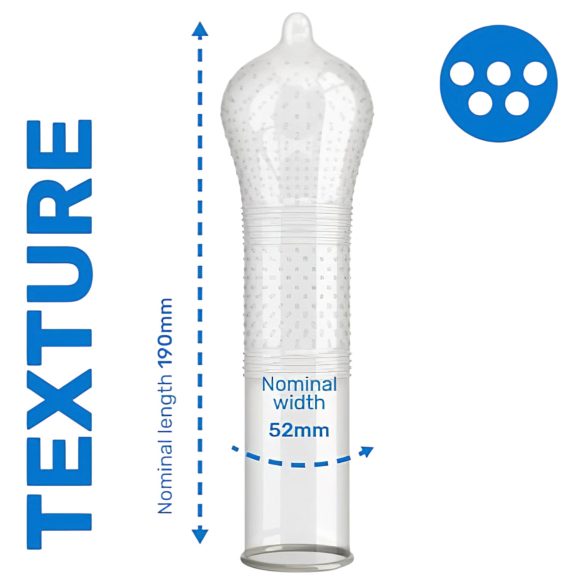 Pasante - kondom - räfflad och nopprad - 12 st