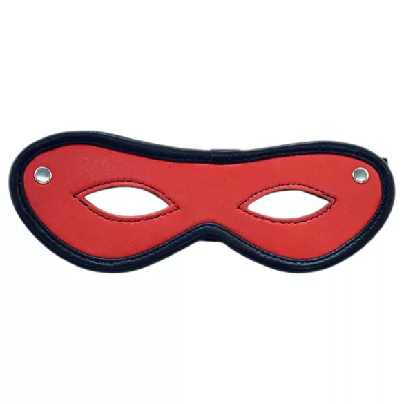 Rouge - ögonmask öppen - äkta läder - röd