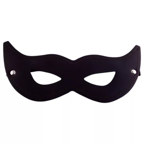 Rouge - ögonmask med öppning - äkta läder - svart