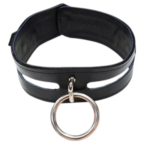 Rouge - halsband i äkta läder - svart