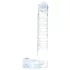 Clarity - dildo med pung - glas - transparent