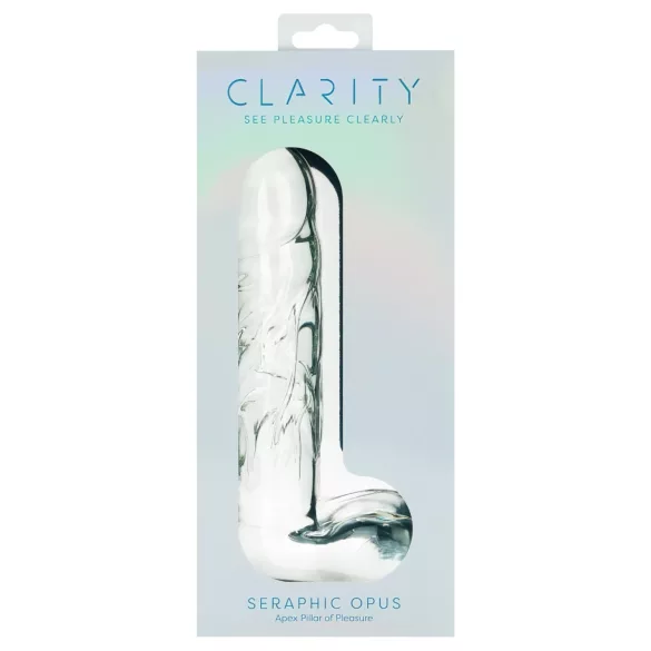 Clarity Seraphic Opus - glasdildo för G-punkten (genomskinlig)