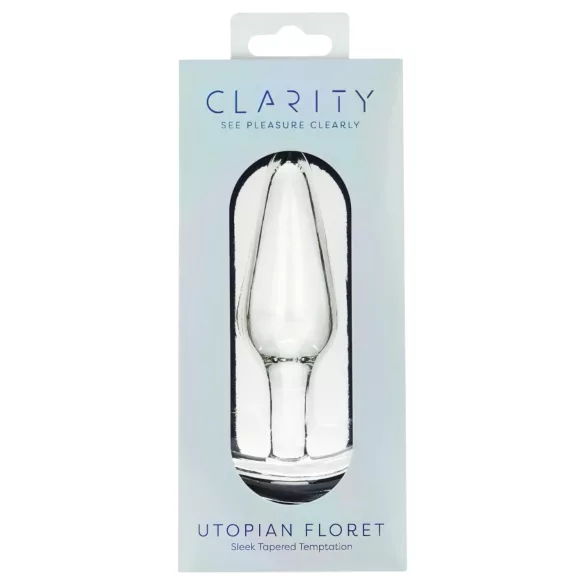 Clarity Utopian Floret - glas-analplugg (genomskinlig)