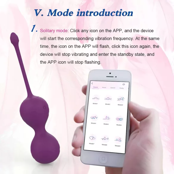 Lonely Winni - App-styrt vibrerande ägg (rosa)