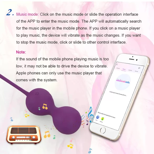 Lonely Winni - App-styrt vibrerande ägg (rosa)