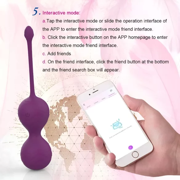 Lonely Winni - App-styrt vibrerande ägg (rosa)