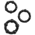 Lonely Stay Hard - penisring set - 3-pack - svart