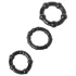 Lonely Stay Hard - penisring set - 3-pack - svart