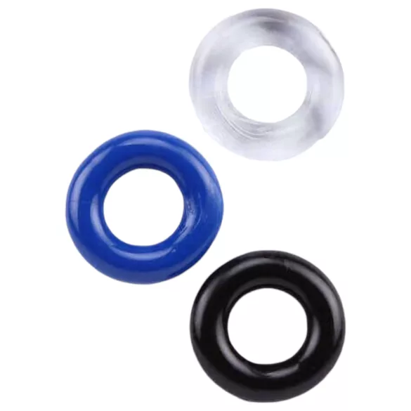 Lonely Stay Hard - penisring set - färgglad - 3 delar