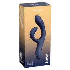   We-Vibe Nova 2 - vibrator med klitorisstimulator - uppladdningsbar - blå