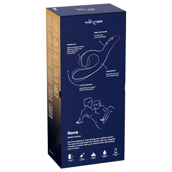We-Vibe Nova 2 - vibrator med klitorisstimulator - uppladdningsbar - blå