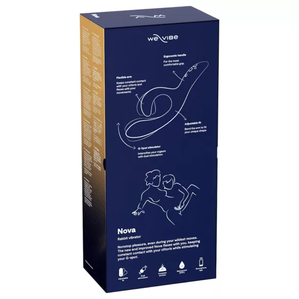 We‑Vibe Nova 2 - App‑styrd flexibel vibrator med klitorisstimulator (blå)