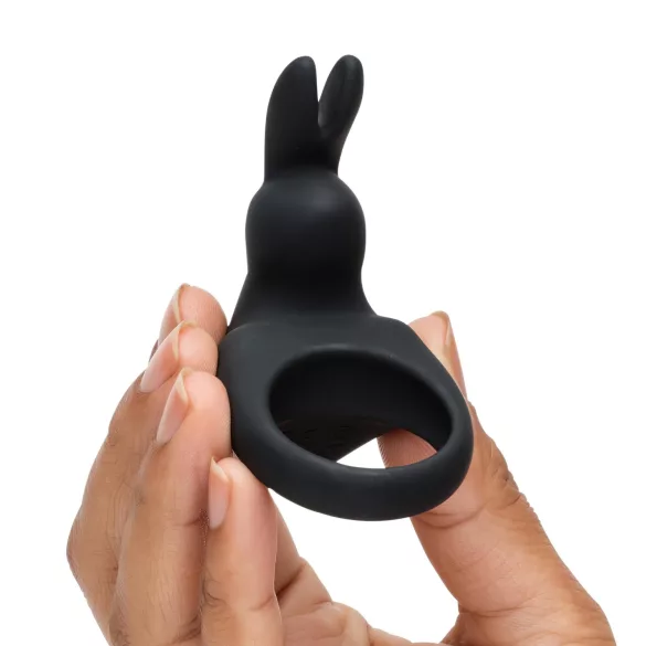Happyrabbit - penisring med vibrator - uppladdningsbar - svart