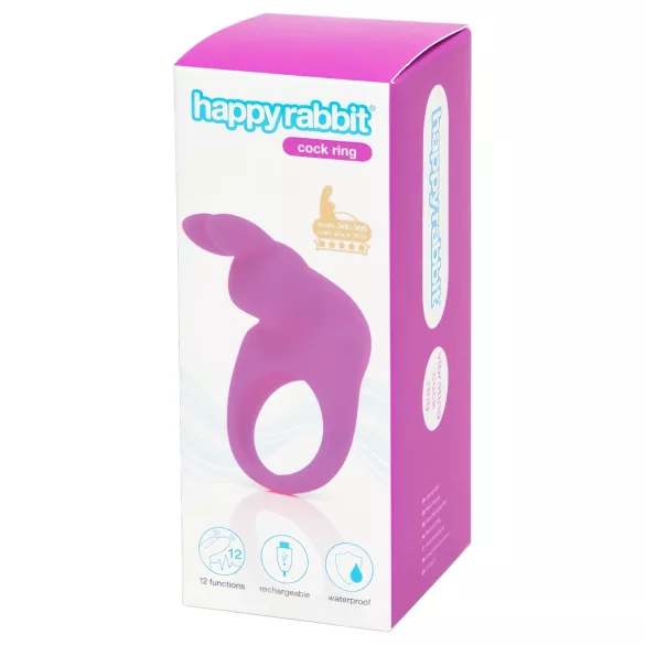 Happyrabbit - penisring med vibrator - uppladdningsbar - lila