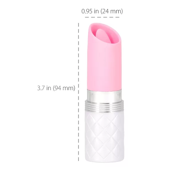 Pillow Talk Lusty - stavvibrator med tungform - uppladdningsbar - rosa