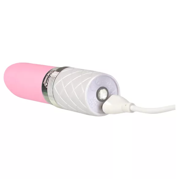 Pillow Talk Lusty - stavvibrator med tungform - uppladdningsbar - rosa