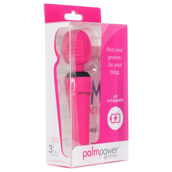 PalmPower groove - massagevibrator med batteri - rosa