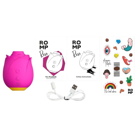 ROMP - lufttrycksvibrator för klitoris - rosdesign - rosa