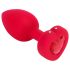 b-vibe heart - uppladdningsbar analvibrator med fjärr (röd)