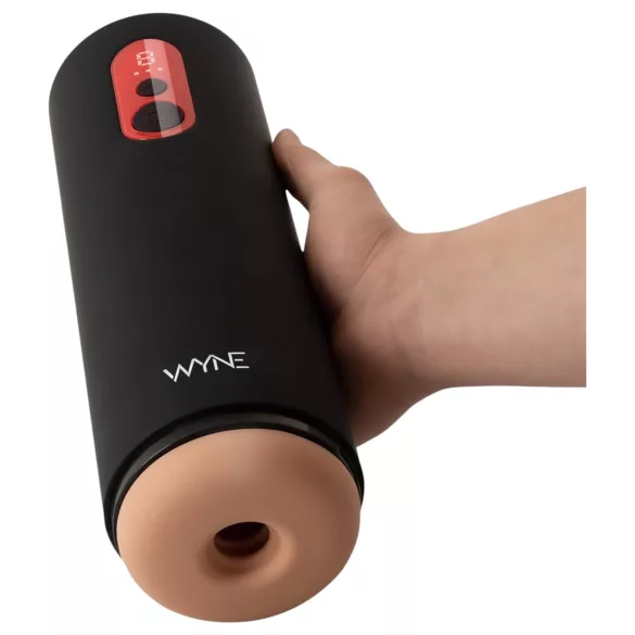 WYNE 08 upp‑och‑ned‑rörlig pulserande masturbator med LED‑display