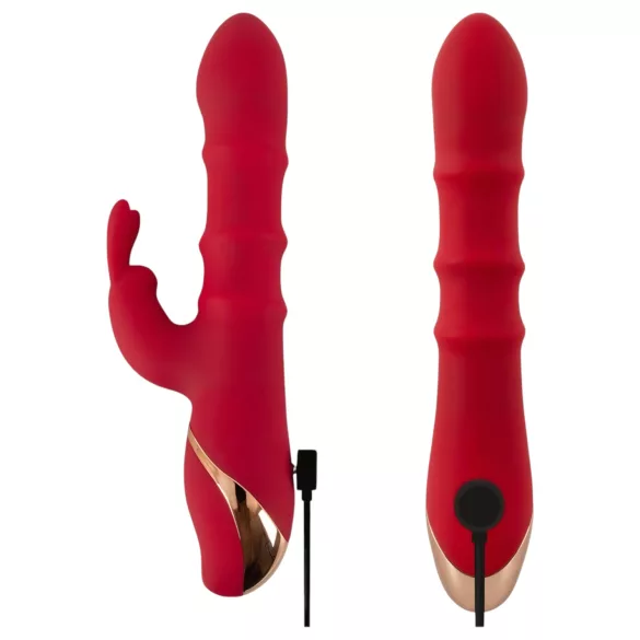 You2Toys Rabbit - rabbitvibrator med rörlig ring - röd