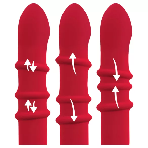 You2Toys Rabbit - rabbitvibrator med rörlig ring - röd