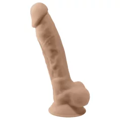   Silexd 8 - vibrator med fjärrkontroll - med pung - naturfärg
