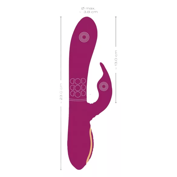 Javida - 3-i-1 pärlroterande vibrator (lila)