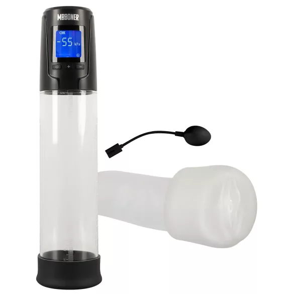 Mister Boner - uppladdningsbar, automatisk penispump (svart-transparent)