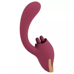 Javida - vibrator med tunga 2i1 - röd