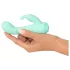 Cuties Mini 4 - uppladdningsbar klitorisvibrator med kaninöron (grön)