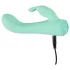 Cuties Mini 4 - uppladdningsbar klitorisvibrator med kaninöron (grön)
