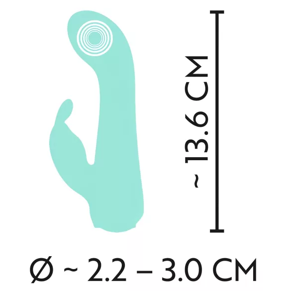Cuties Mini 4 - uppladdningsbar klitorisvibrator med kaninöron (grön)