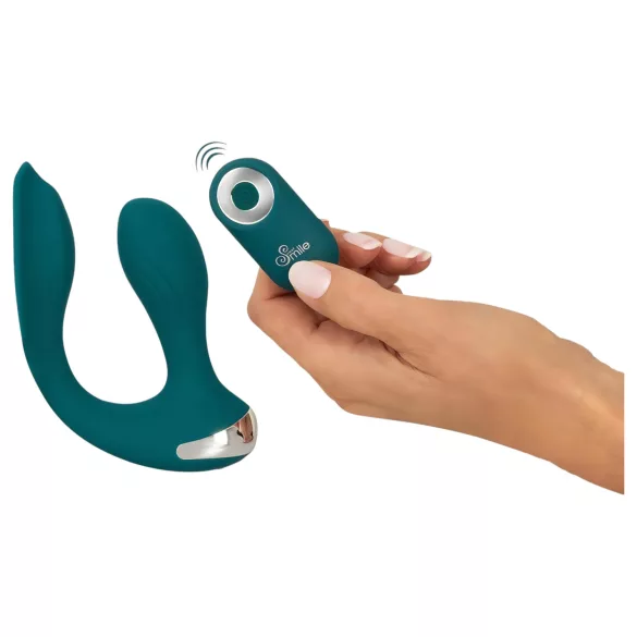 SMILE Hands-free - bärbar, insättbar vibrator (turkos)