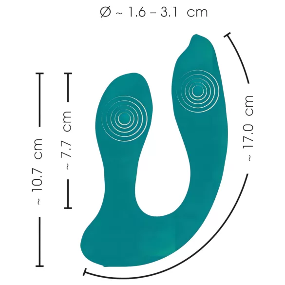 SMILE Hands-free - bärbar, insättbar vibrator (turkos)