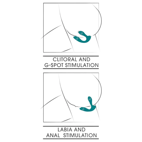 SMILE Hands-free - bärbar, insättbar vibrator (turkos)