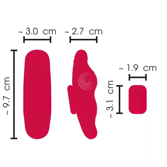 Smile - fjärrstyrd knipkulor vibrator trådlös uppladdningsbar röd